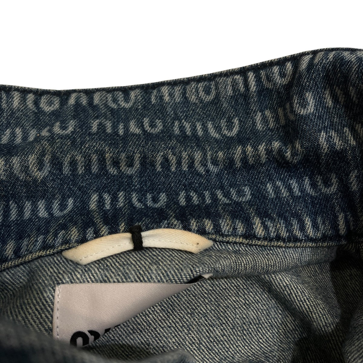MIU MIU Logo-Print Denim JAcketロゴプリント クロップドデニムブルゾンGWB137 S231 古着・中古-5枚目のアイテム画像