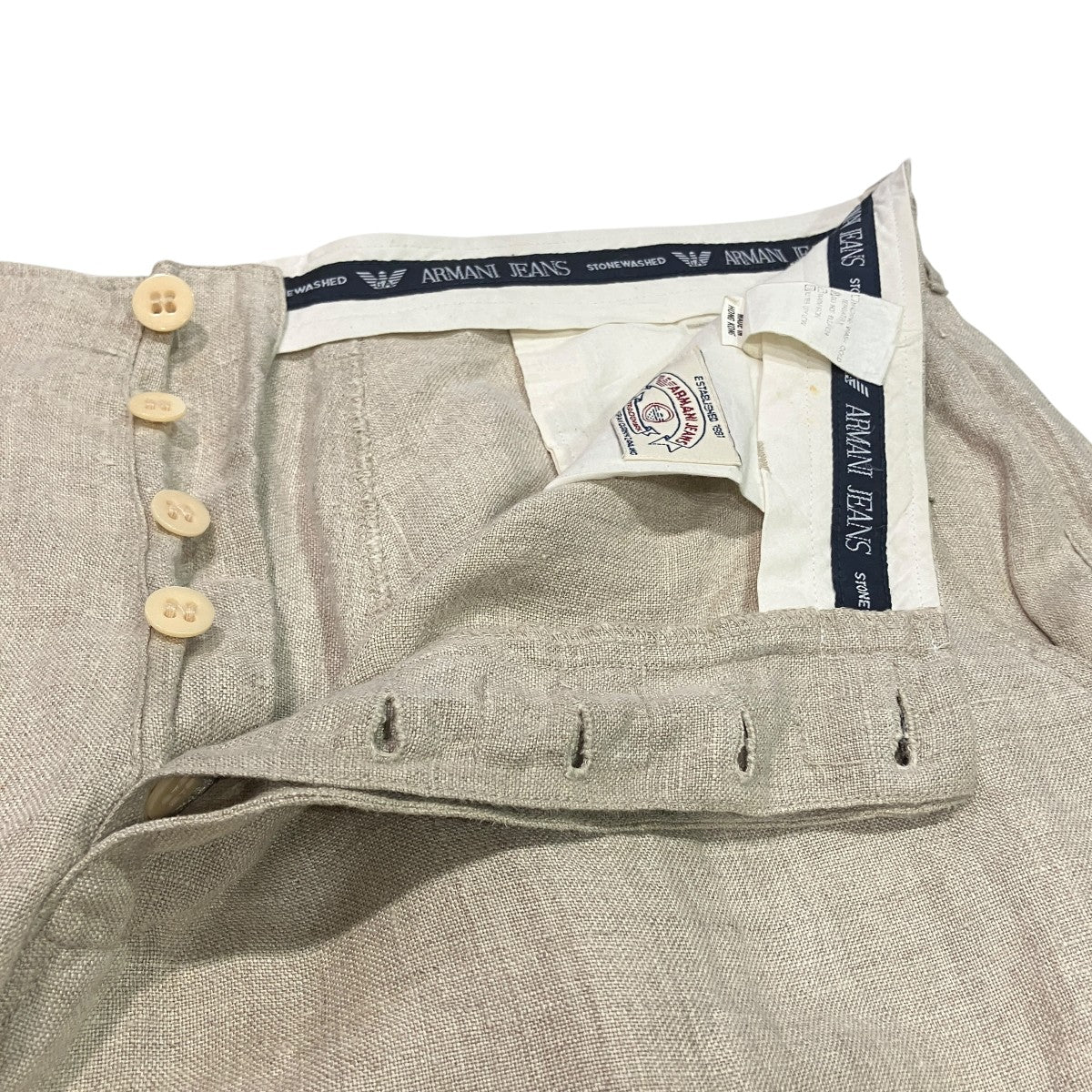 ARMANI JEANS リネンパンツ 古着・中古-3枚目のアイテム画像