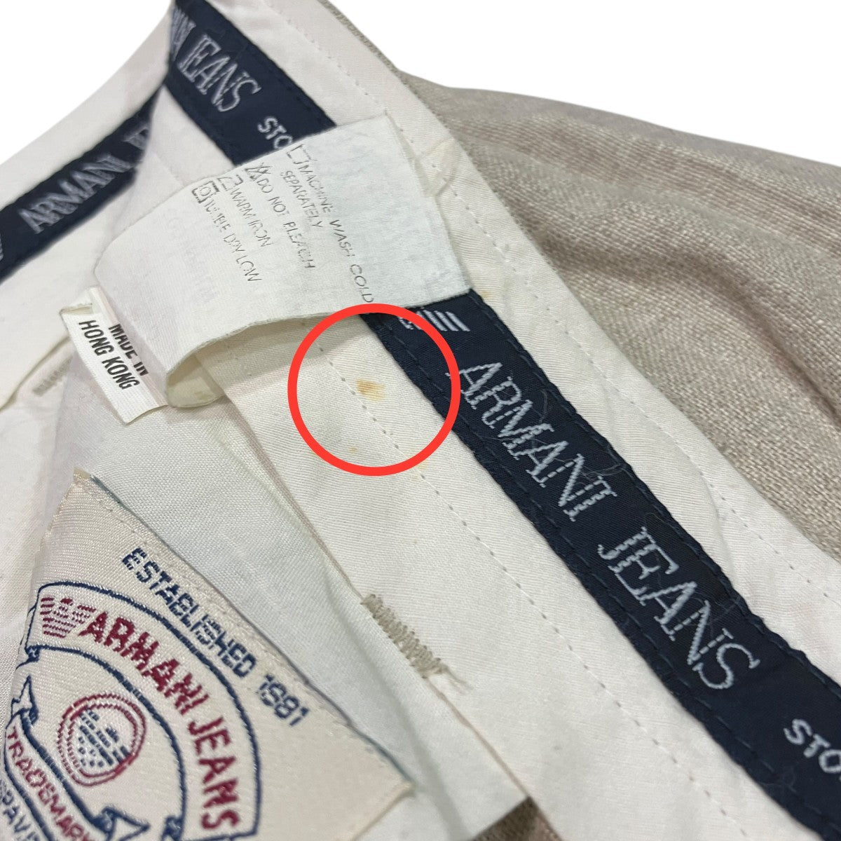 ARMANI JEANS リネンパンツ 古着・中古-6枚目のアイテム画像