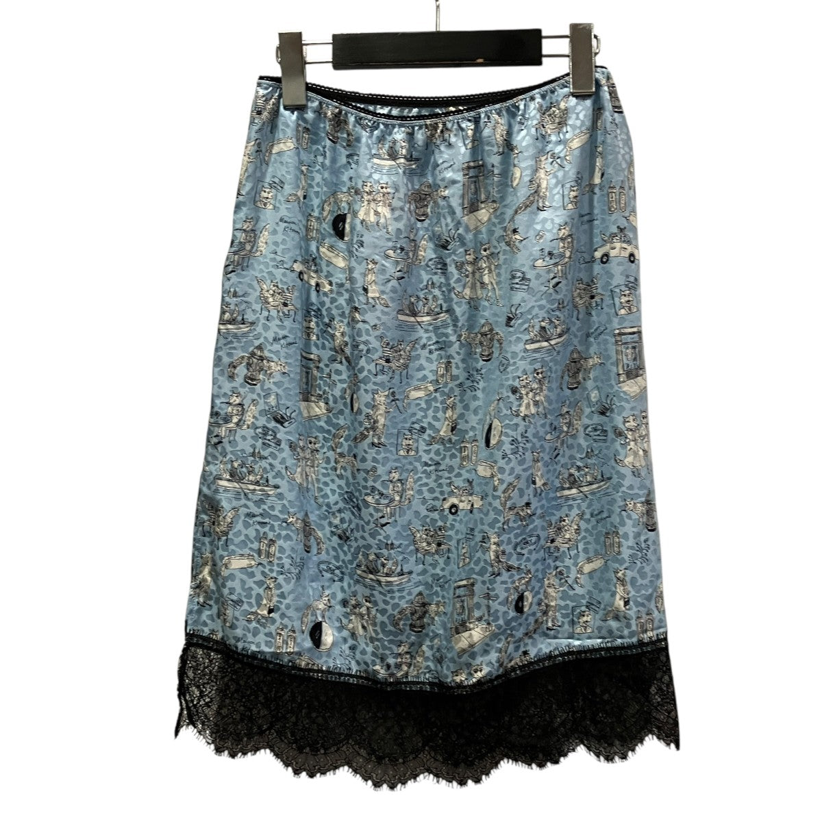 OLY SLIP SILK SKIRT総柄シルクスカートIW01533WF4006