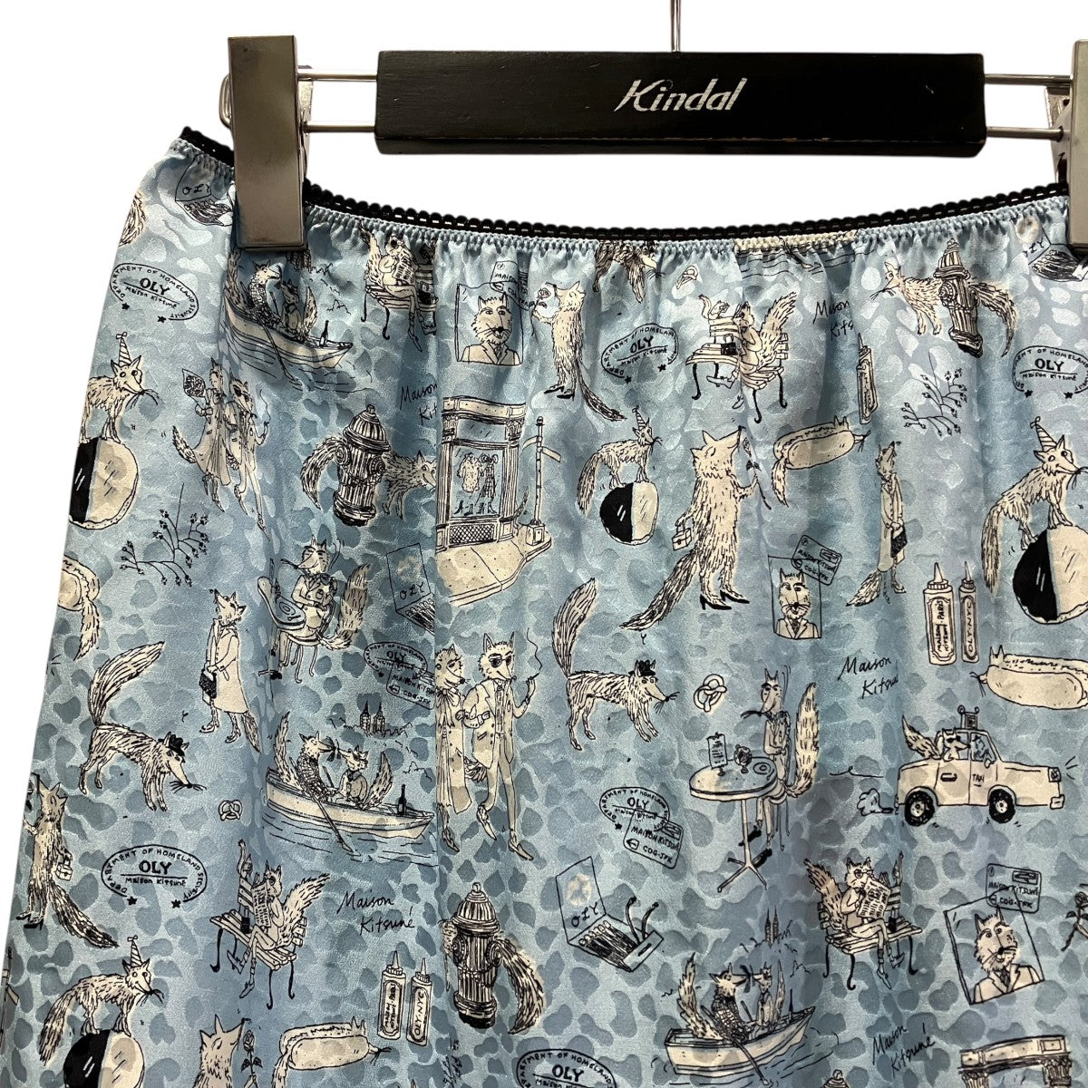 OLY SLIP SILK SKIRT総柄シルクスカートIW01533WF4006