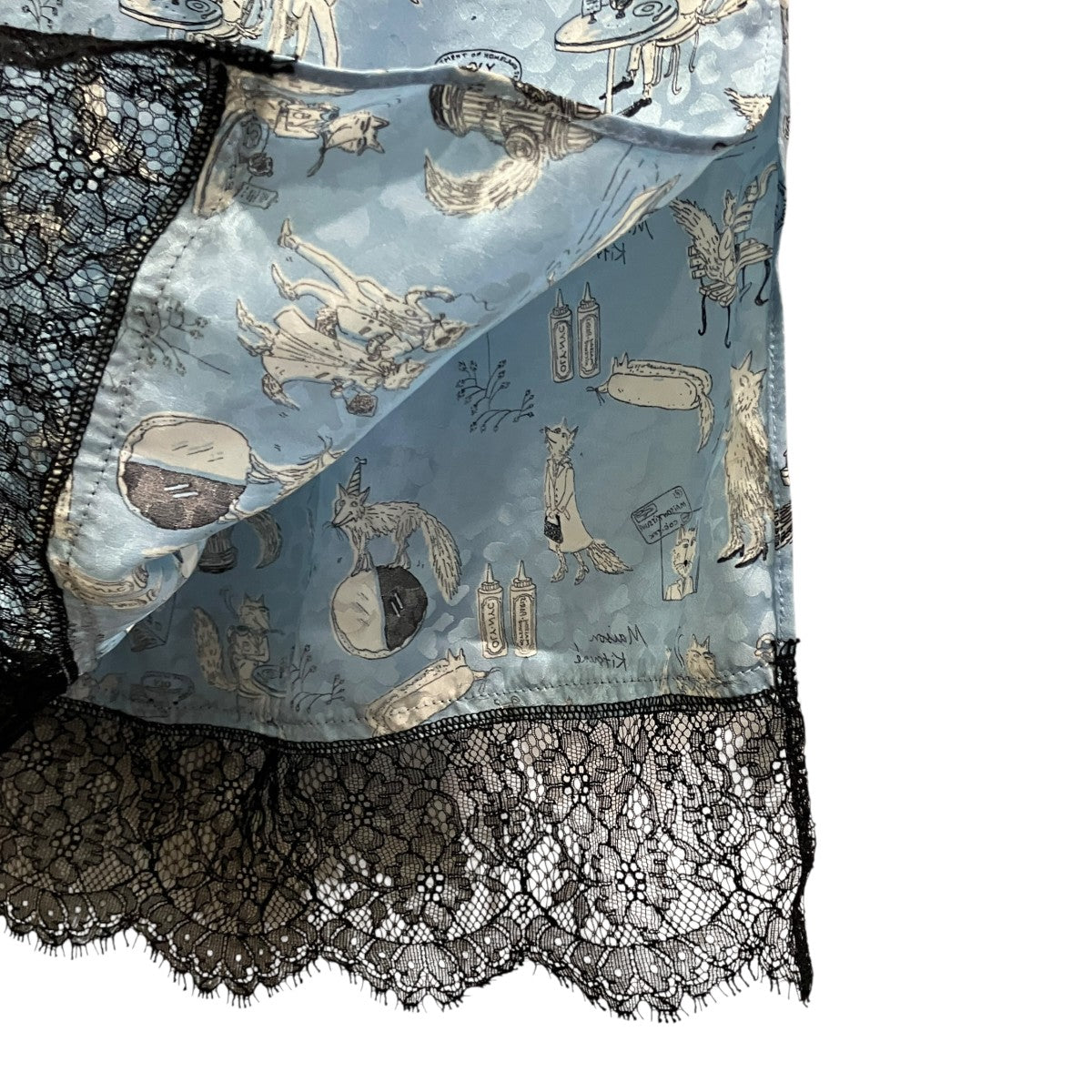 OLY SLIP SILK SKIRT総柄シルクスカートIW01533WF4006