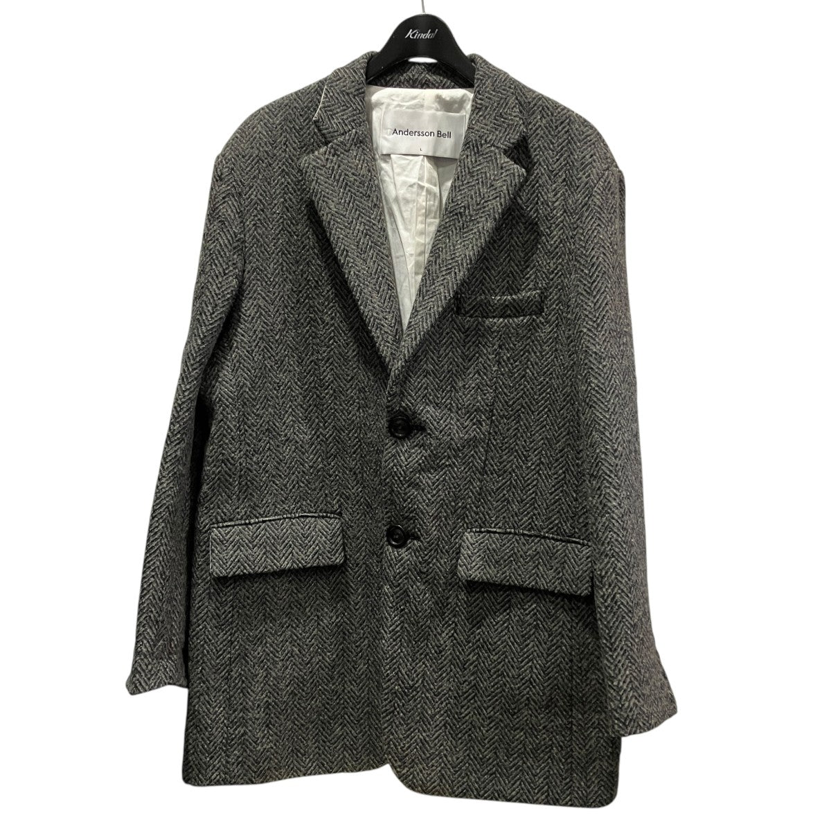 UNISEX DADDY CLASSIC WOOL JACKETヘリンボーンテーラードジャケット
