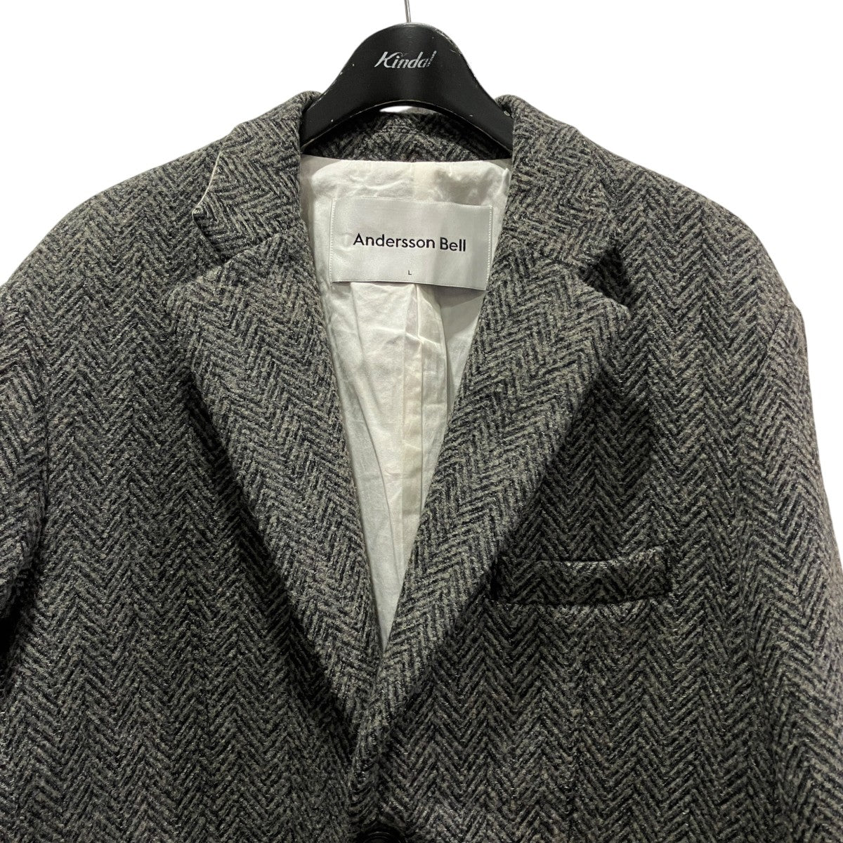 UNISEX DADDY CLASSIC WOOL JACKETヘリンボーンテーラードジャケット
