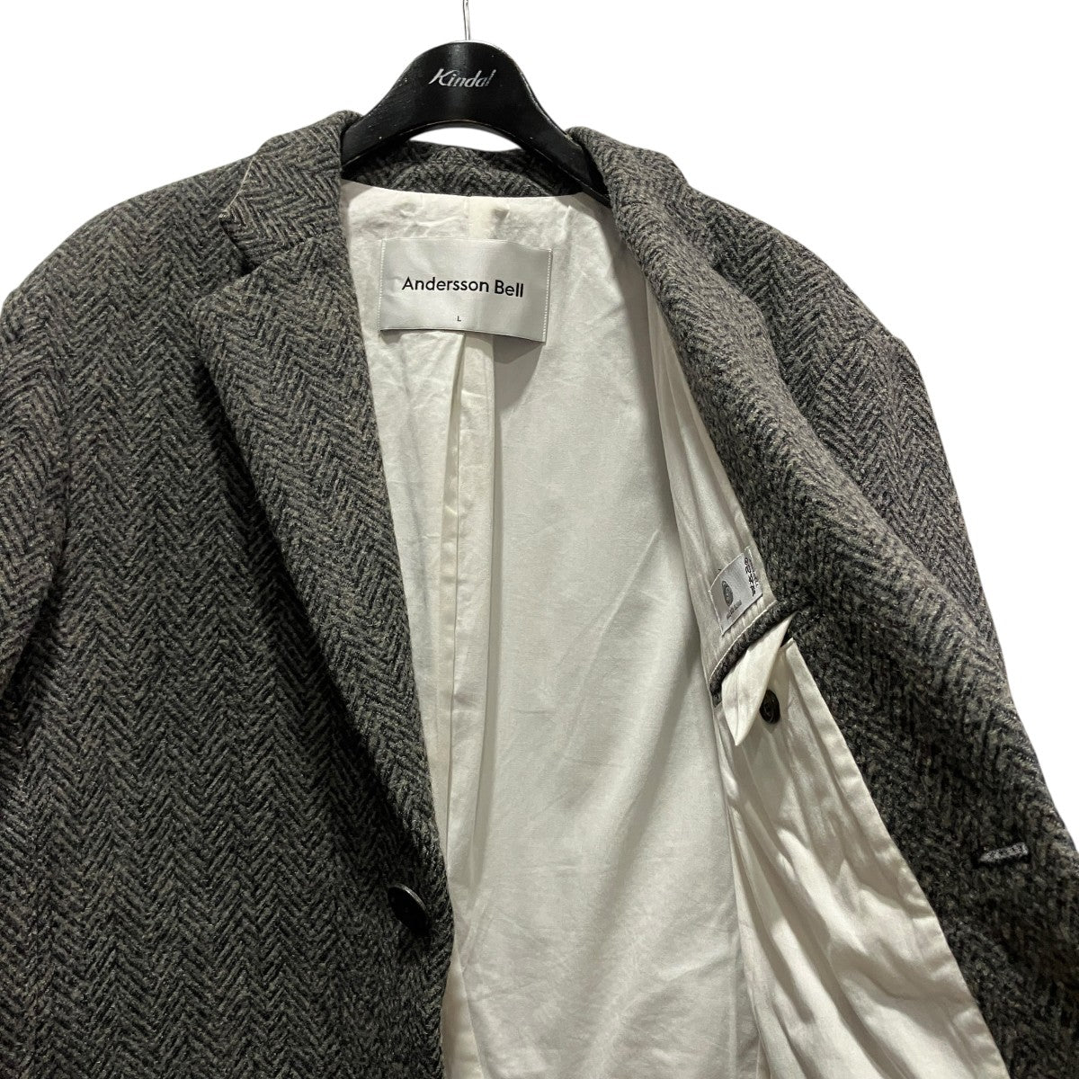 UNISEX DADDY CLASSIC WOOL JACKETヘリンボーンテーラードジャケット