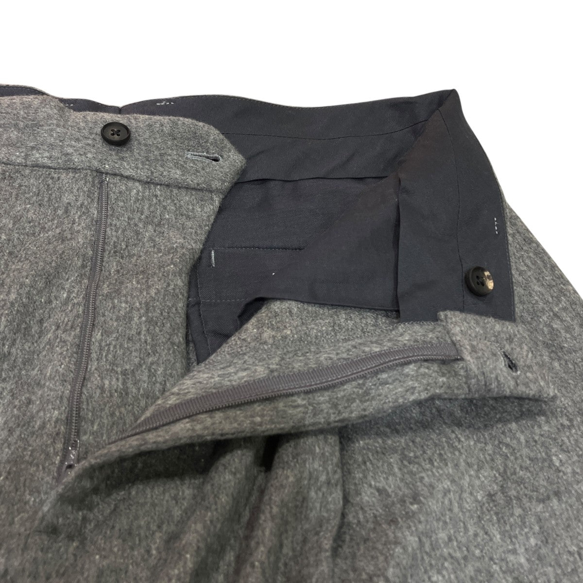 W CA BEAVER EXTRA WIDE TROUSERSウールカシミヤビーバー エクストラワイドトラウザーズst.1255