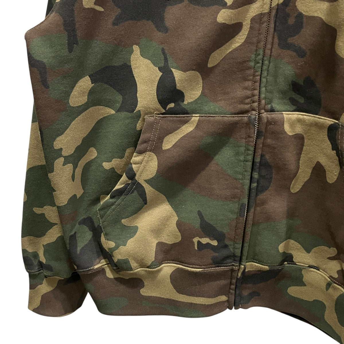 25SSZip Up Hooded Sweatカモフラジップパーカー