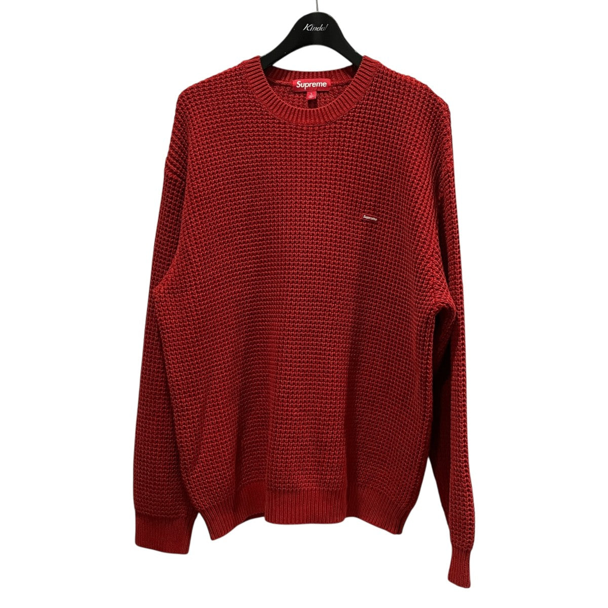 Washed Smal Box Waffle Sweaterスモールボックスリロゴニット