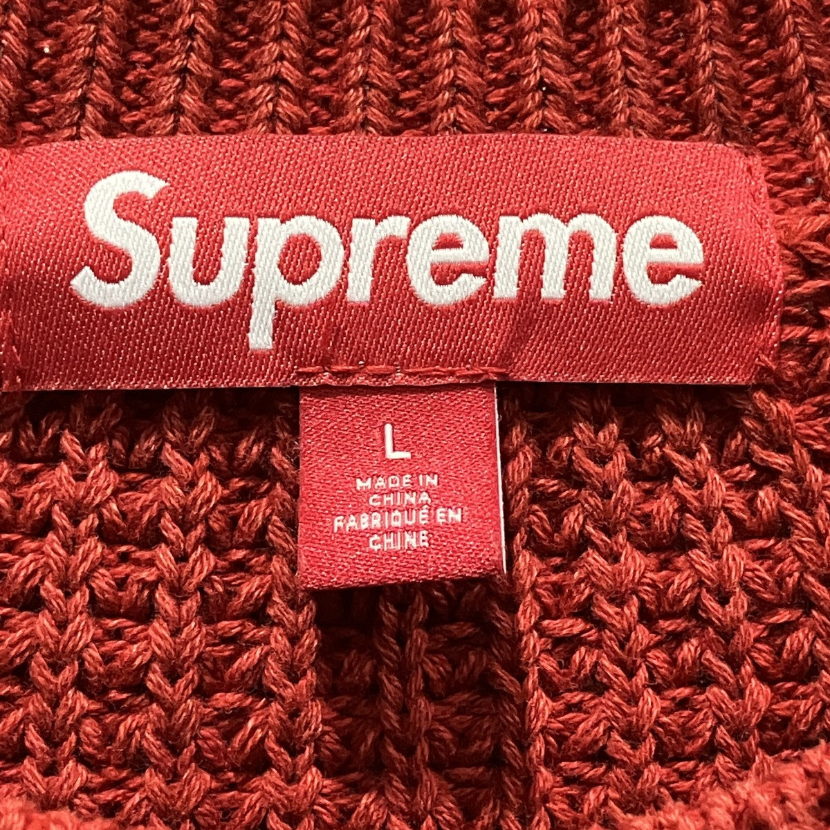 Washed Smal Box Waffle Sweaterスモールボックスリロゴニット