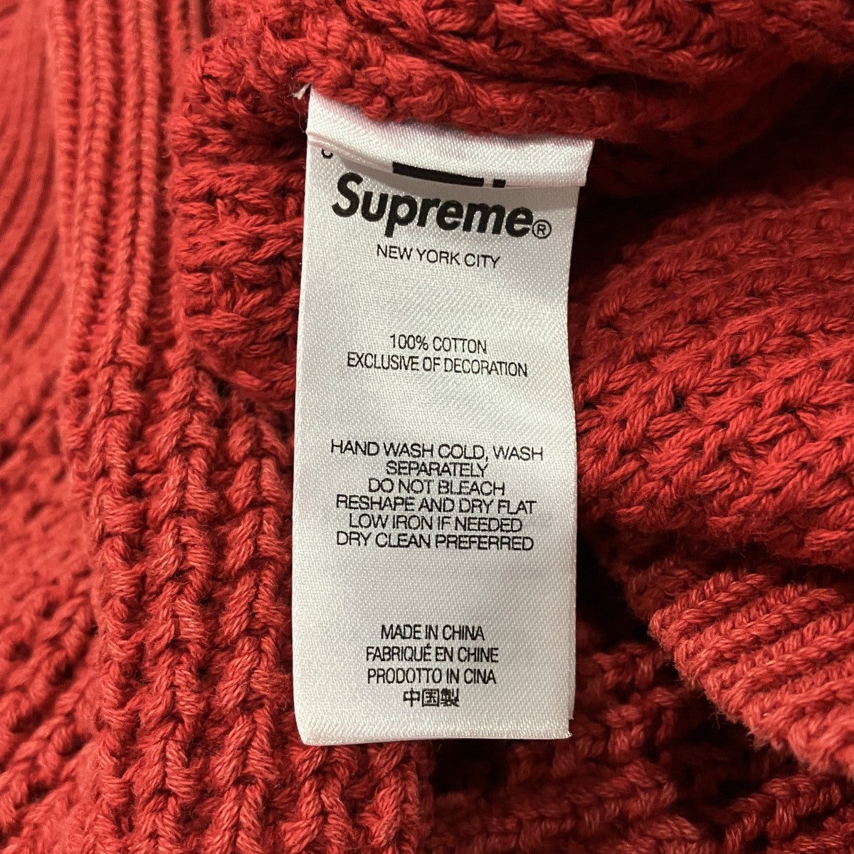 Washed Smal Box Waffle Sweaterスモールボックスリロゴニット