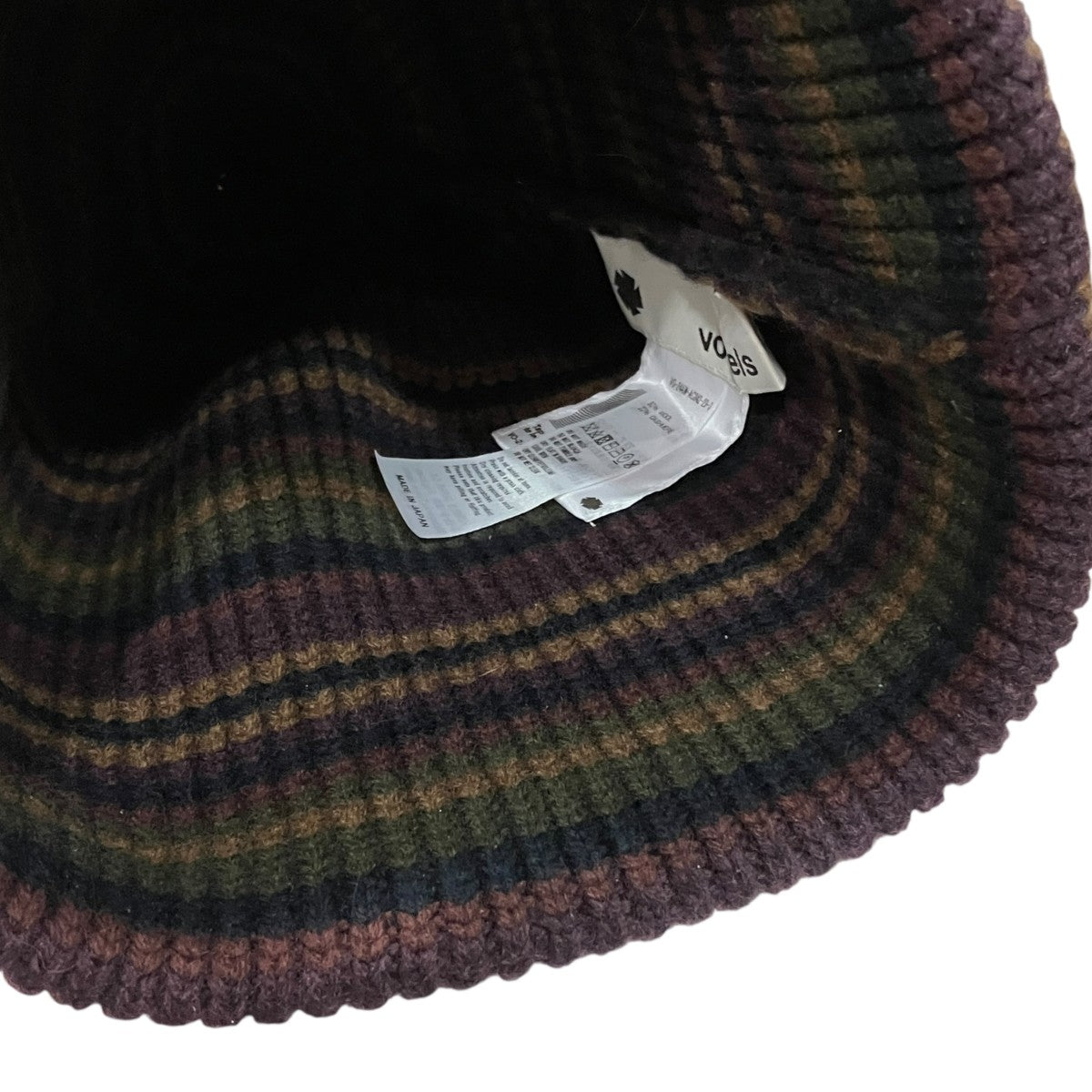25AWStriped Wool Blend Beanieニットキャップ ビーニー