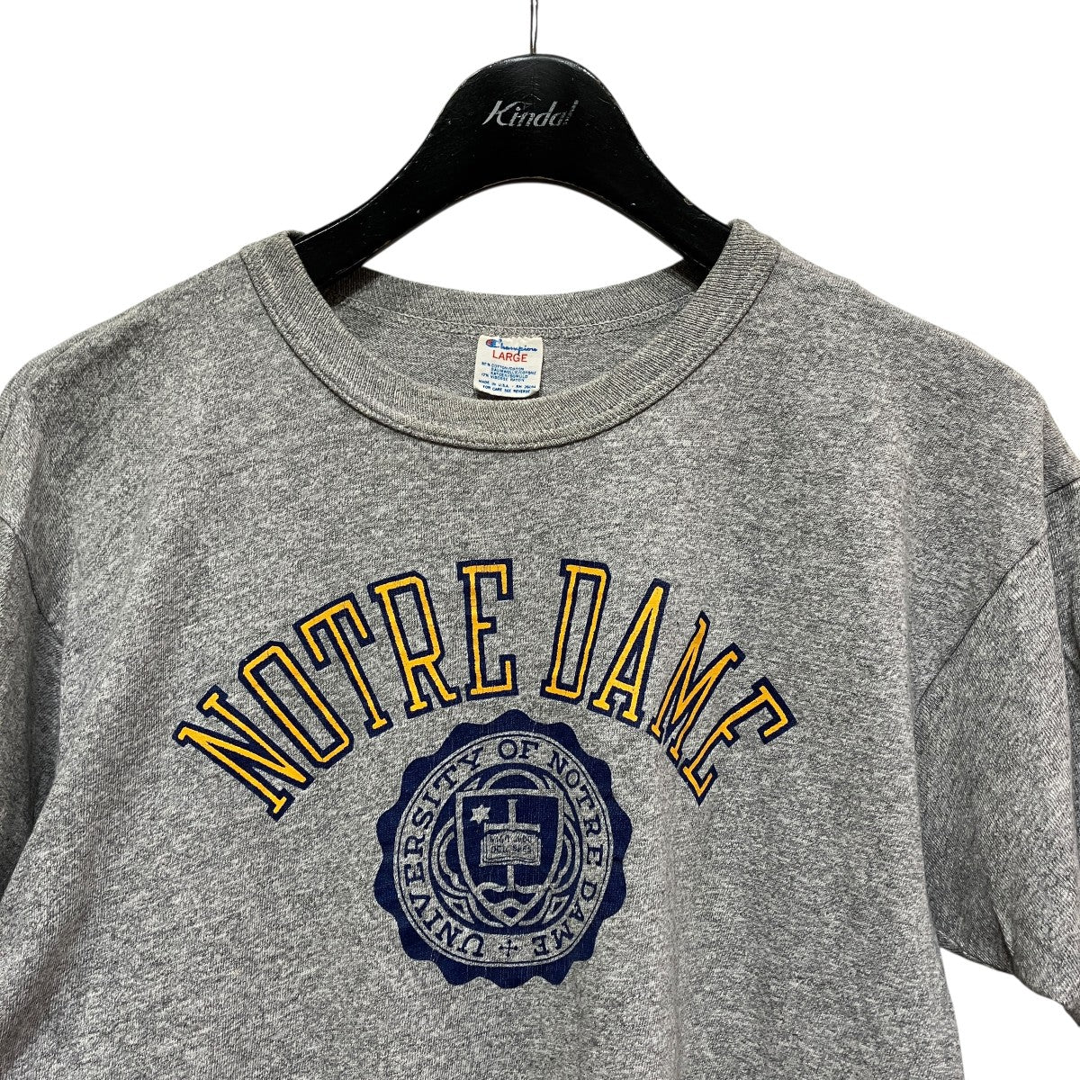 80s トリコタグNOTRE DAMEプリントTシャツ