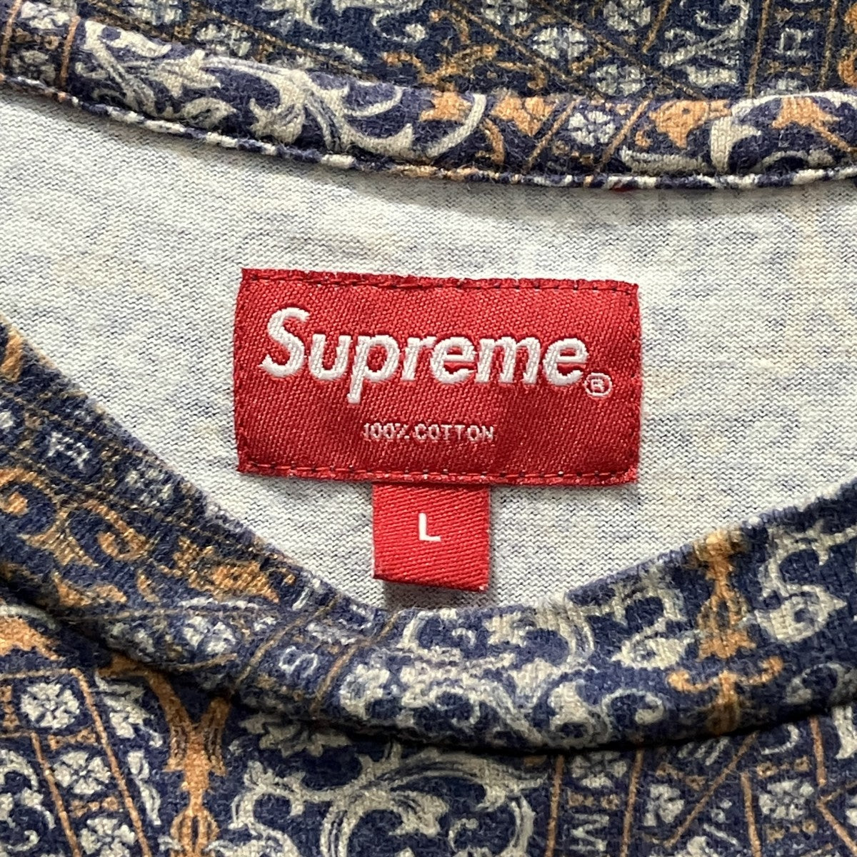 ペイズリー柄半袖Tシャツ
