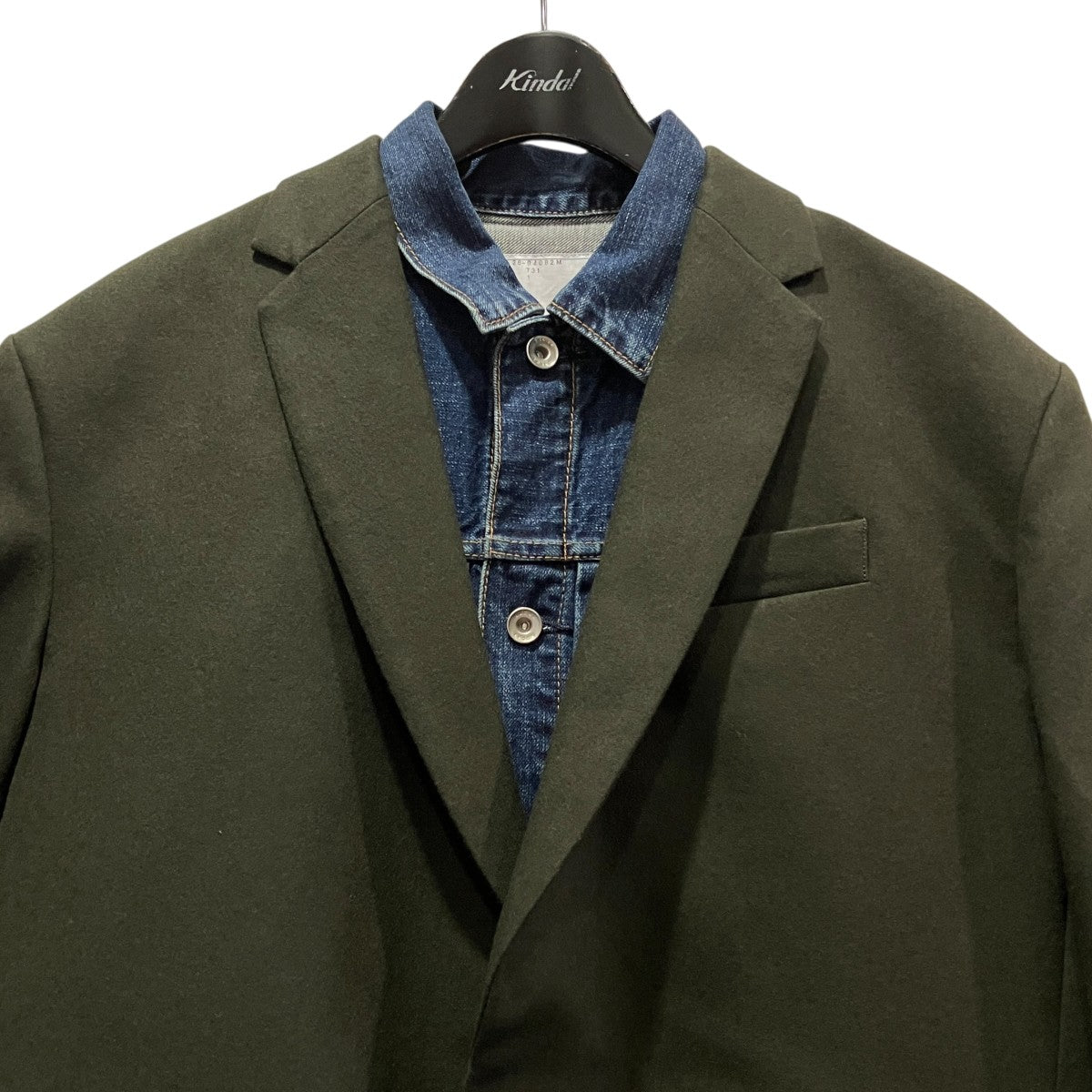 Wool Flannel x Denim Coatデニムジャケットドッキングコート26-04082M