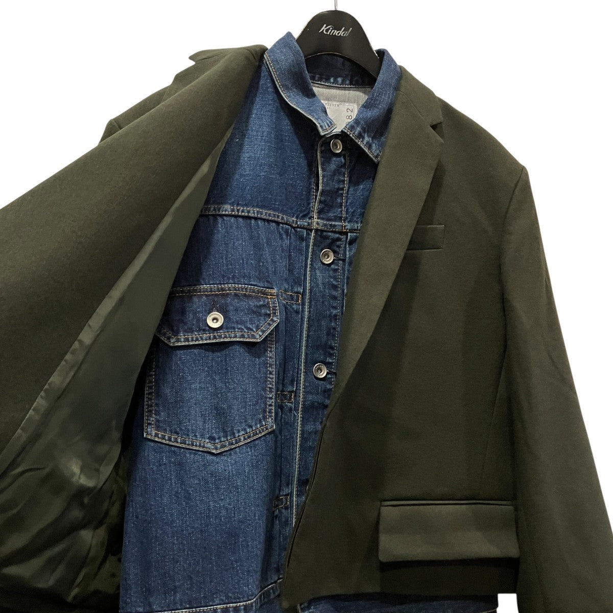Wool Flannel x Denim Coatデニムジャケットドッキングコート26-04082M