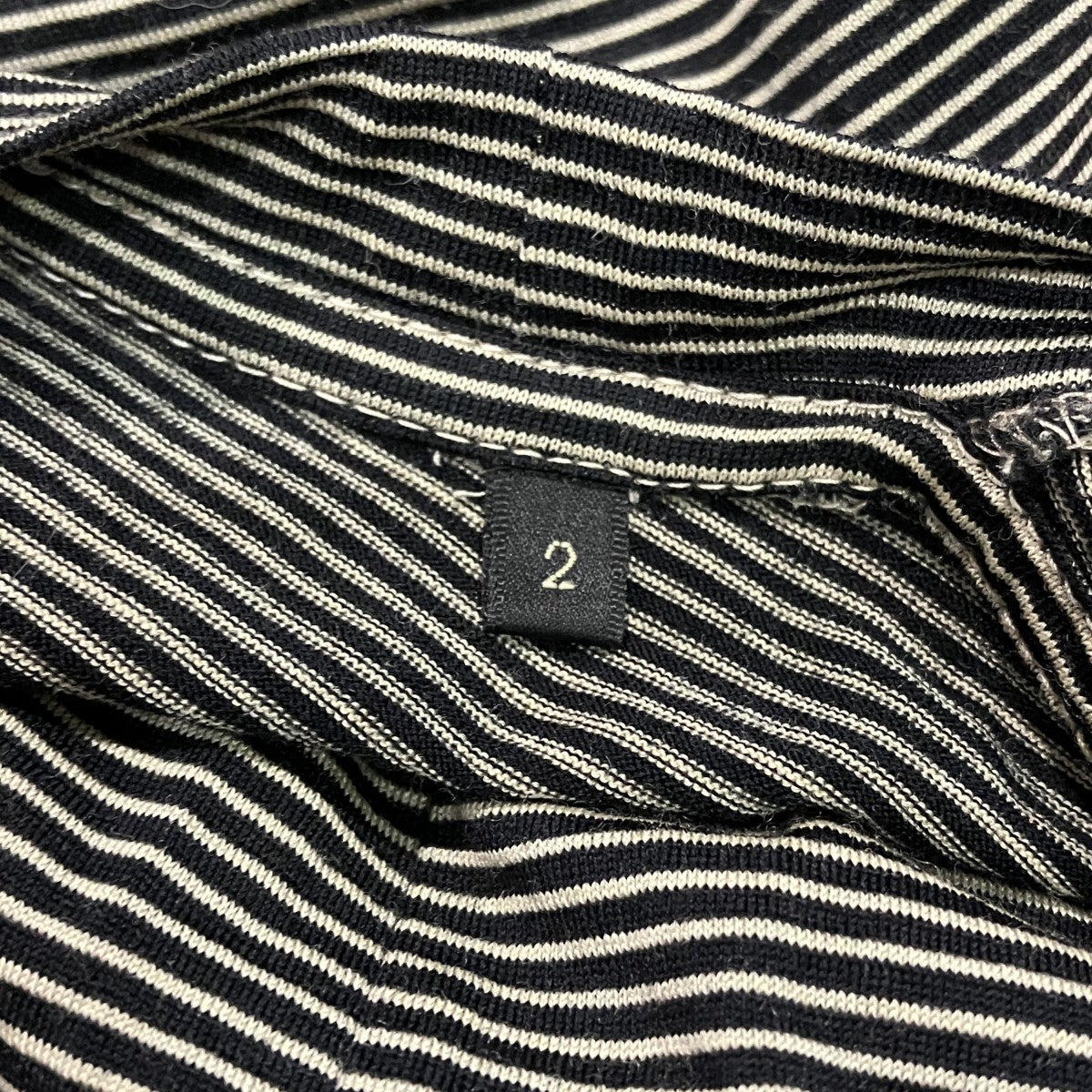 22SSサマーウール 長袖クルーボーダーTシャツX01-05012