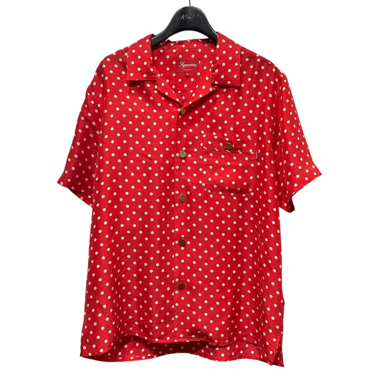 Polka Dot Silk Shirtドットシルクオープンカラーシャツ