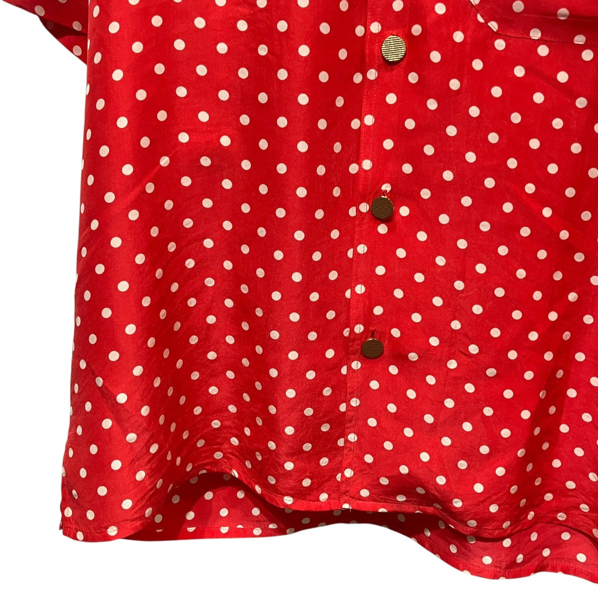 Polka Dot Silk Shirtドットシルクオープンカラーシャツ