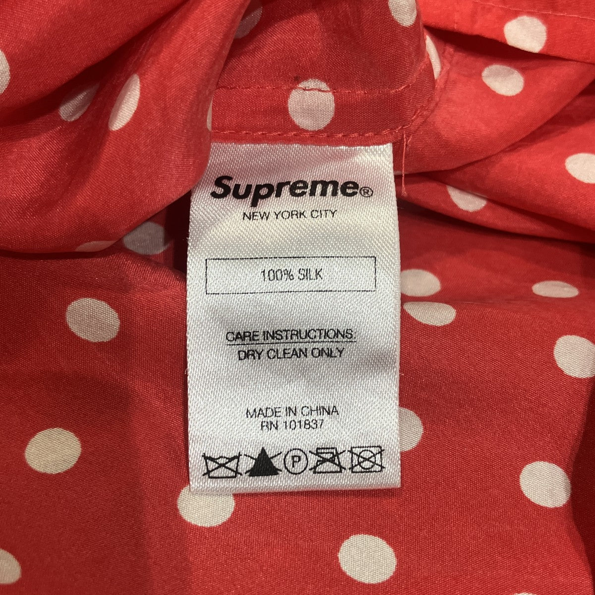 Polka Dot Silk Shirtドットシルクオープンカラーシャツ