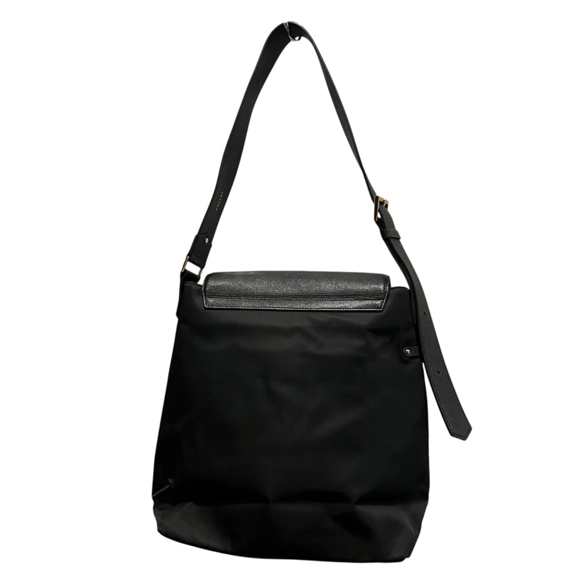 26SSLeather Flap Nylon Twill Shoulder BagナイロンショルダーバッグBG-059