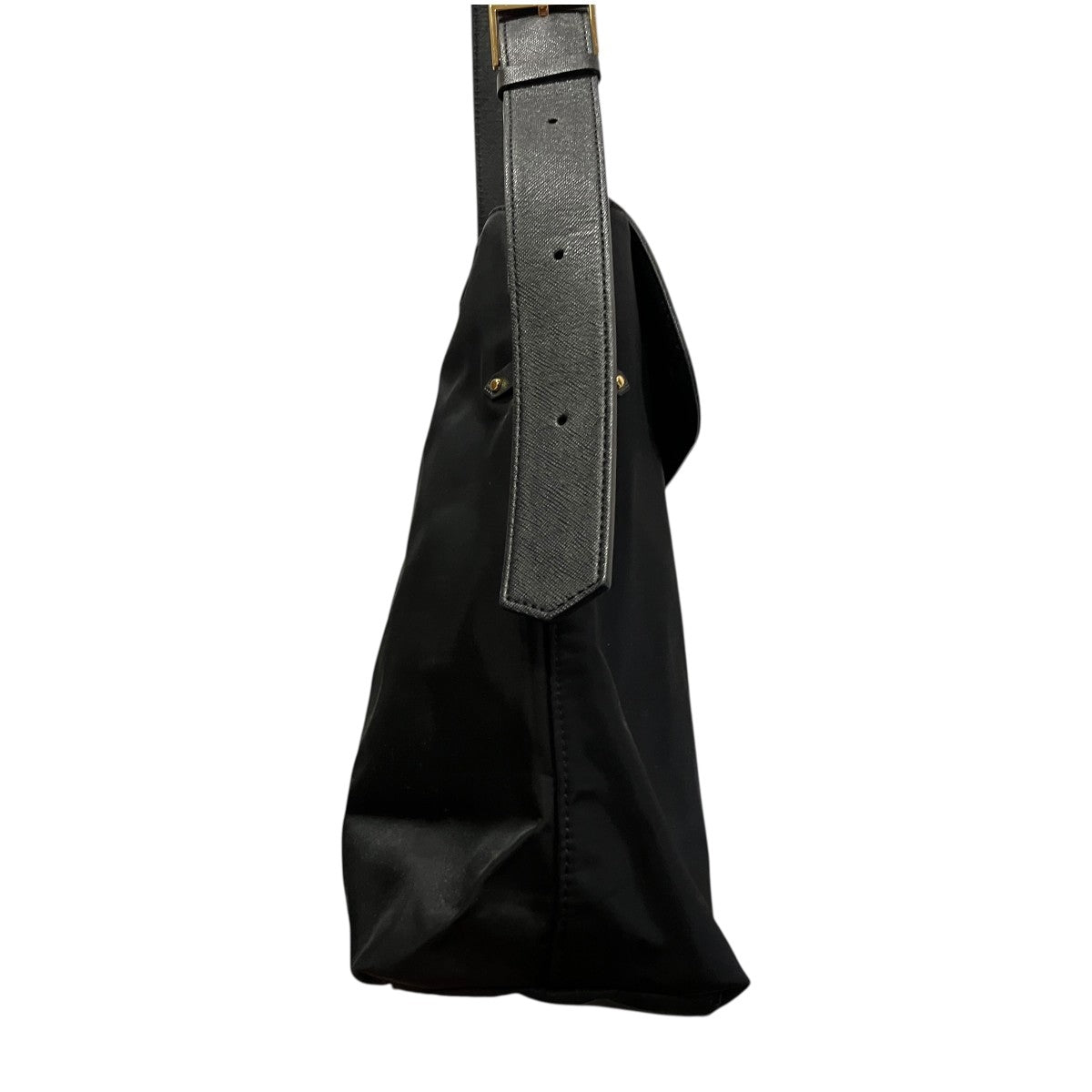 26SSLeather Flap Nylon Twill Shoulder BagナイロンショルダーバッグBG-059