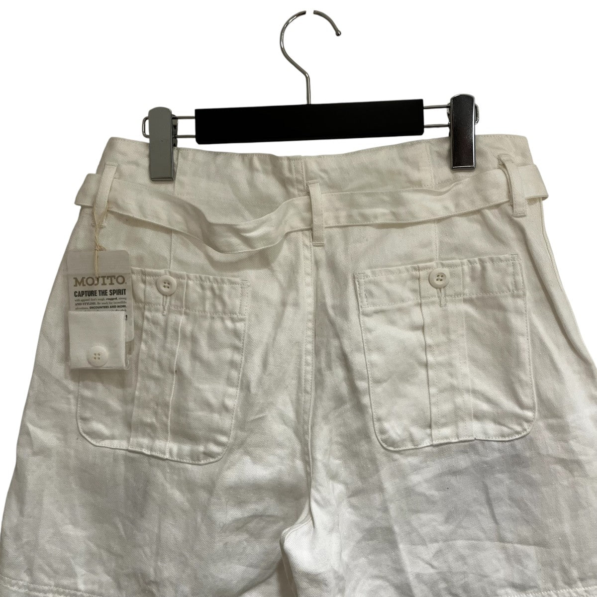 MOJITO リネンベルテッドハーフパンツ2081-1904 古着・中古-4枚目のアイテム画像