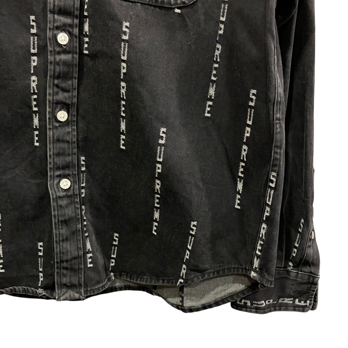 Logo Stripe Jacquard Denim Shirtロゴストライプジャガードデニムシャツ