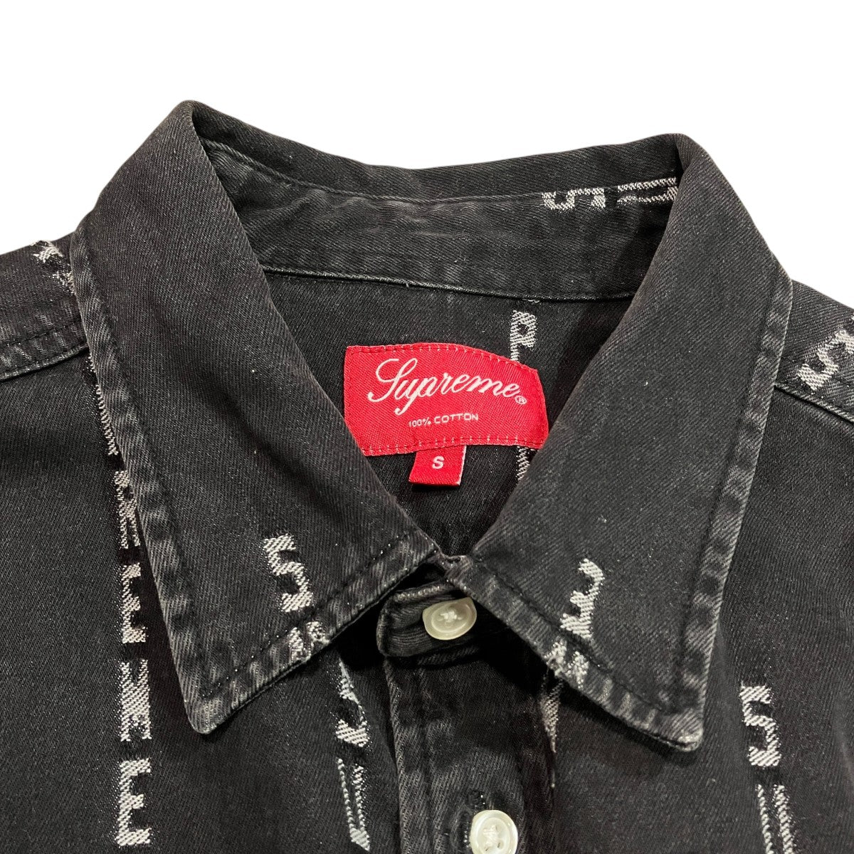 Logo Stripe Jacquard Denim Shirtロゴストライプジャガードデニムシャツ