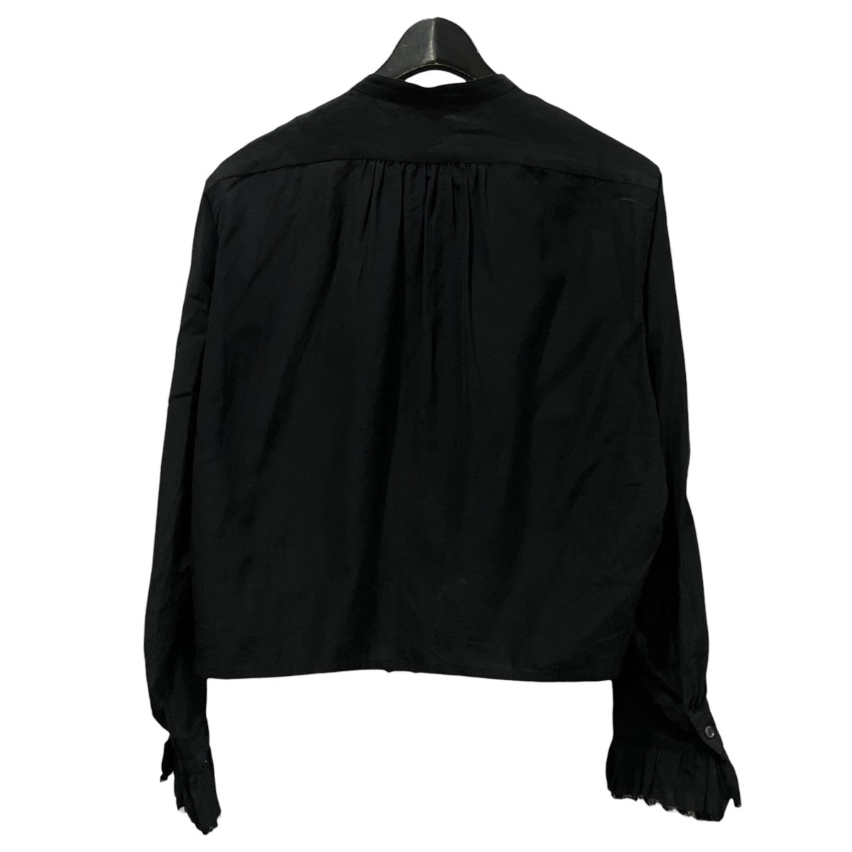 CUPRA COTTON TENCEL LAWN RUFFLED BLフリルバンドカラーシャツ168-3250031