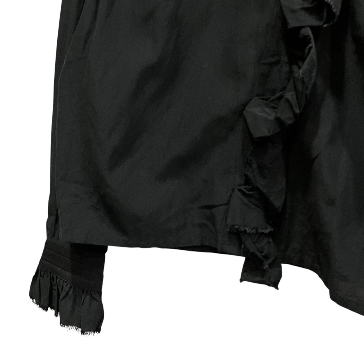 CUPRA COTTON TENCEL LAWN RUFFLED BLフリルバンドカラーシャツ168-3250031