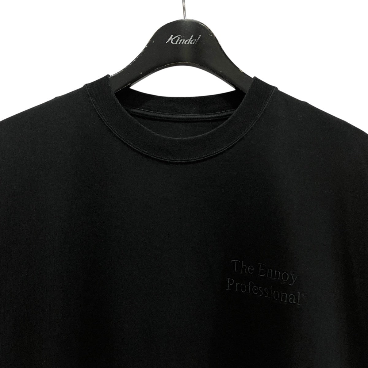 ENNOY Short Sleeve Hem Rib Teeロゴ刺しゅう半袖TシャツSS23BRENCT08NTL 古着・中古-3枚目のアイテム画像