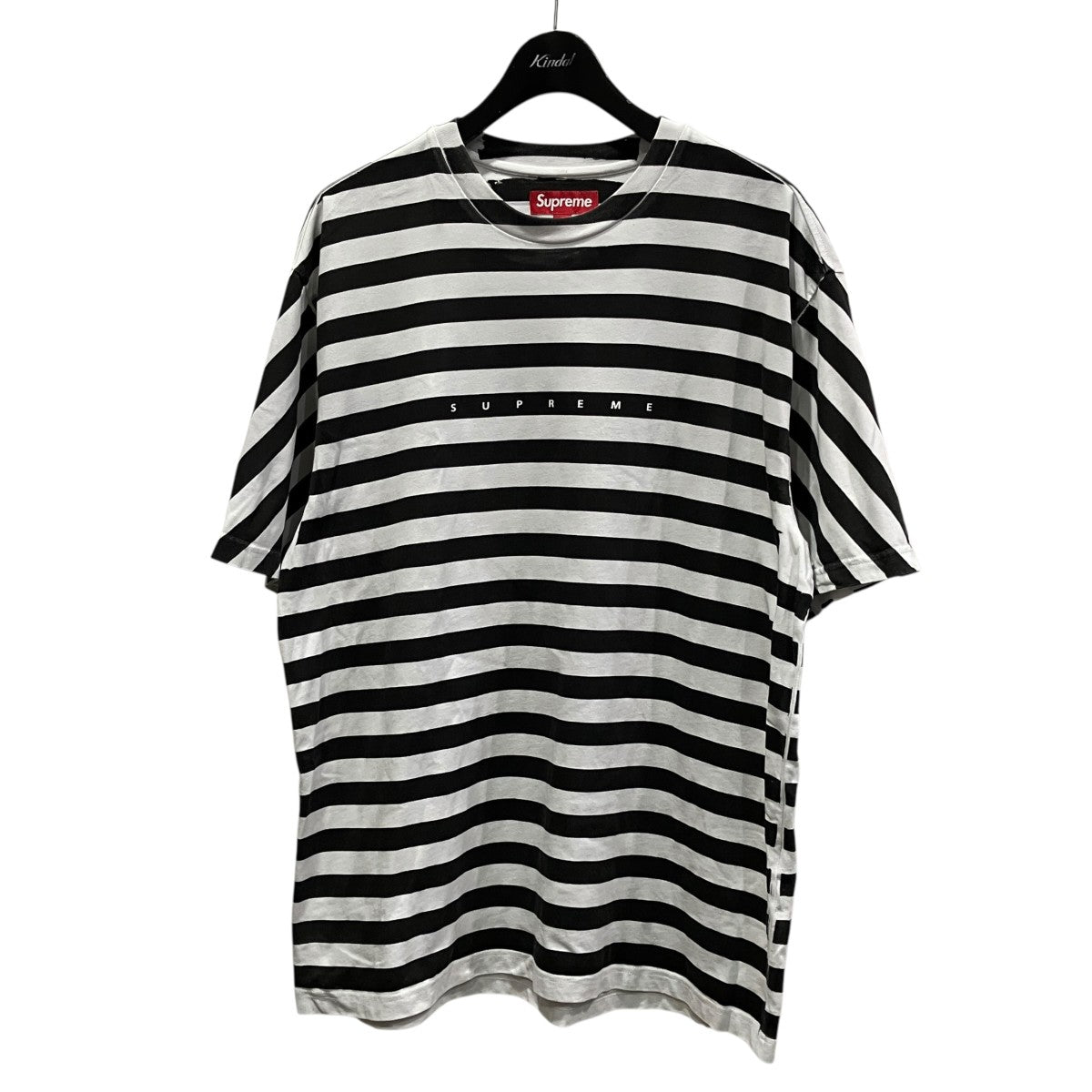 Supreme Overprint Stripe S S TopボーダーTシャツ 古着・中古-1枚目のアイテム画像