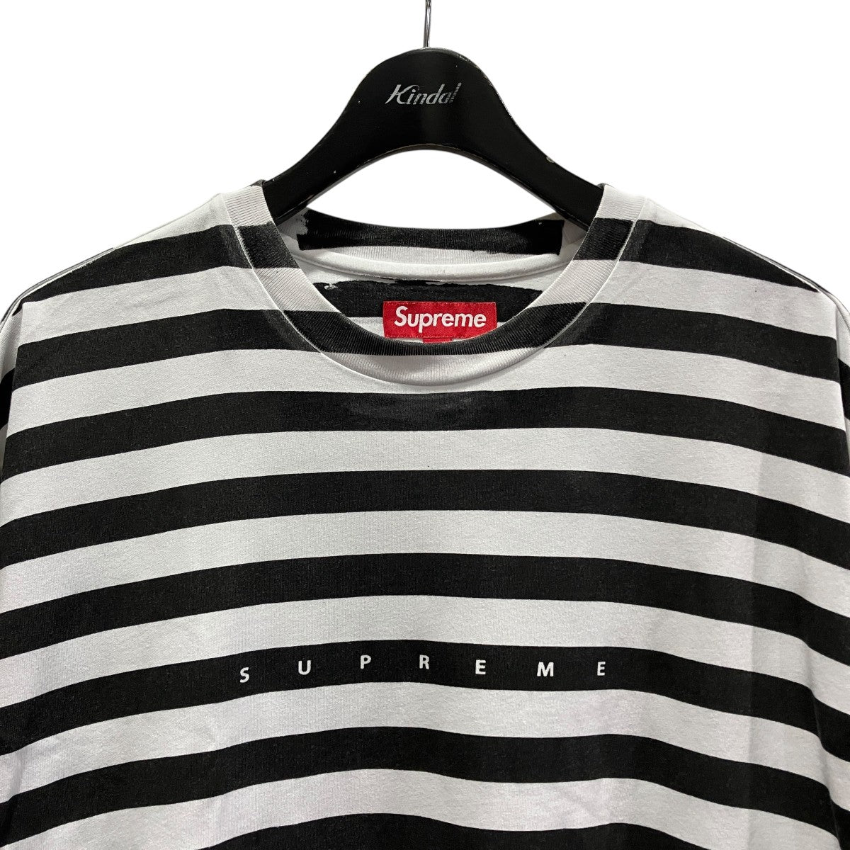 Supreme Overprint Stripe S S TopボーダーTシャツ 古着・中古-2枚目のアイテム画像