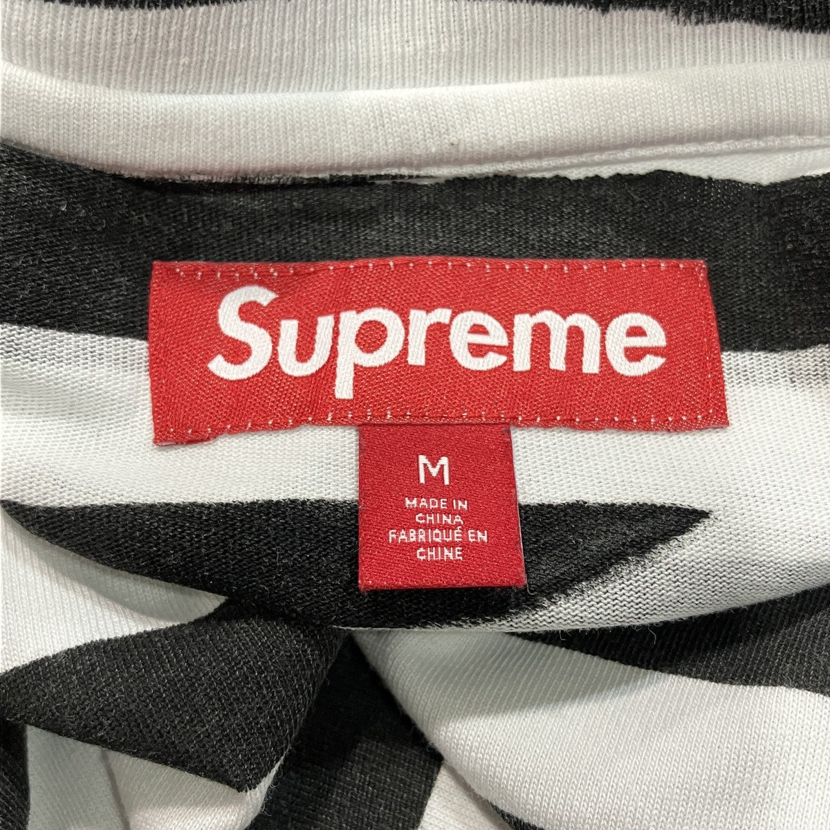 Supreme Overprint Stripe S S TopボーダーTシャツ 古着・中古-3枚目のアイテム画像