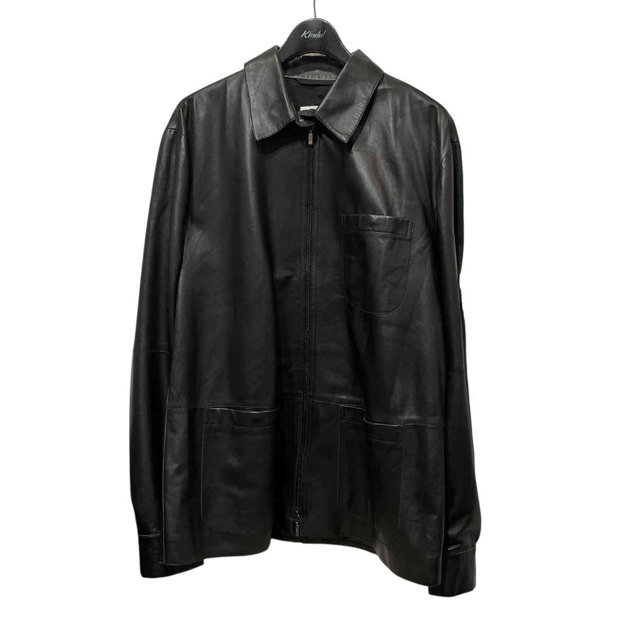 ARMANI COLLEZIONI ラムレザージャケット 古着・中古-1枚目のアイテム画像