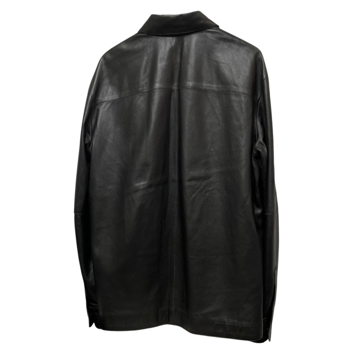 ARMANI COLLEZIONI ラムレザージャケット 古着・中古-2枚目のアイテム画像