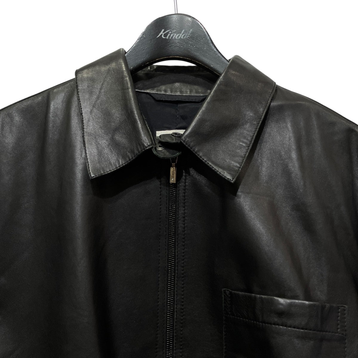ARMANI COLLEZIONI ラムレザージャケット 古着・中古-3枚目のアイテム画像