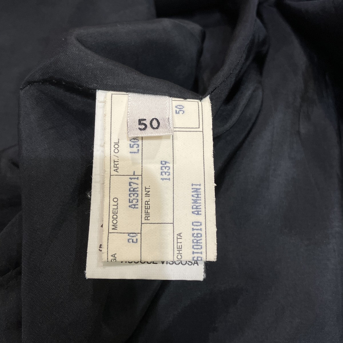 ARMANI COLLEZIONI ラムレザージャケット 古着・中古-5枚目のアイテム画像