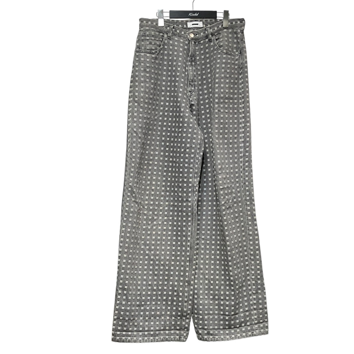 GRID DENIM BUGGY PANTS総柄デニムパンツREV-25SS-TR14