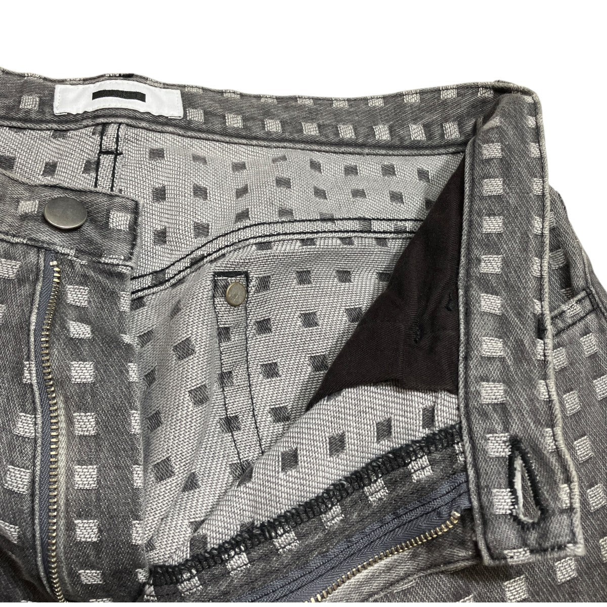 GRID DENIM BUGGY PANTS総柄デニムパンツREV-25SS-TR14