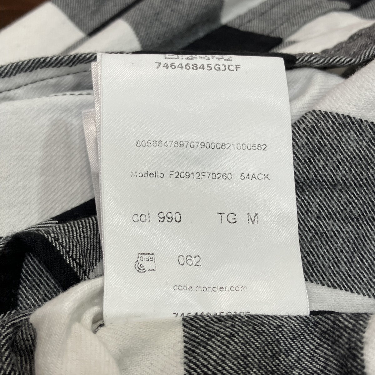 MONCLER CAMICIAチェックシャツF20912F70260 古着・中古-7枚目のアイテム画像