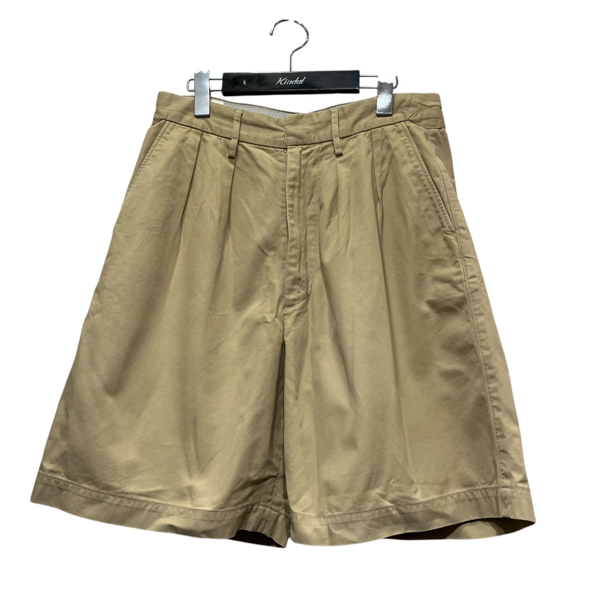AURALEE WASHED FINX LIGHT CHINO WIDE SHORTSワイドチノショーツA8SP02CN 古着・中古-1枚目のアイテム画像
