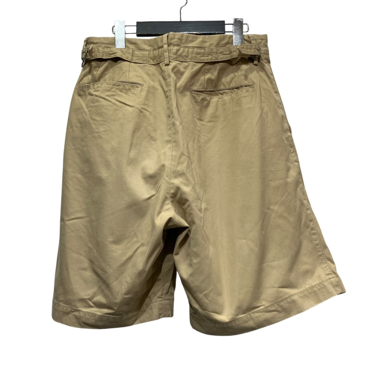 AURALEE WASHED FINX LIGHT CHINO WIDE SHORTSワイドチノショーツA8SP02CN 古着・中古-2枚目のアイテム画像