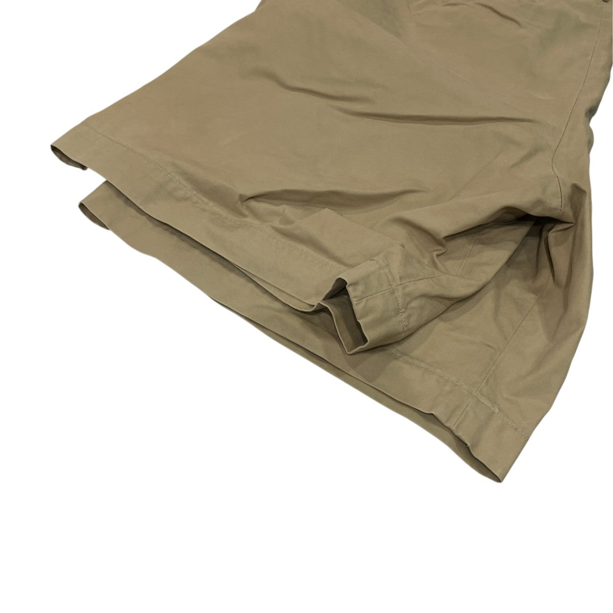 AURALEE WASHED FINX LIGHT CHINO WIDE SHORTSワイドチノショーツA8SP02CN 古着・中古-4枚目のアイテム画像