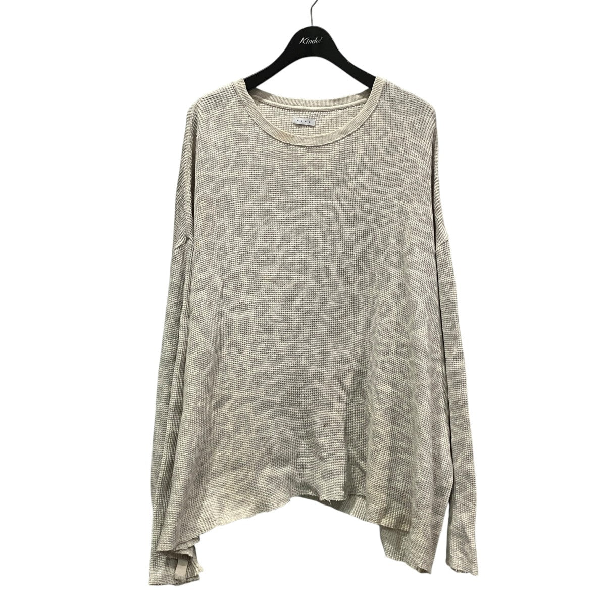 LEOPARD WAFFLE TAPED LOOSE SLEEVE TEEサーマルカットソーNMCU-033