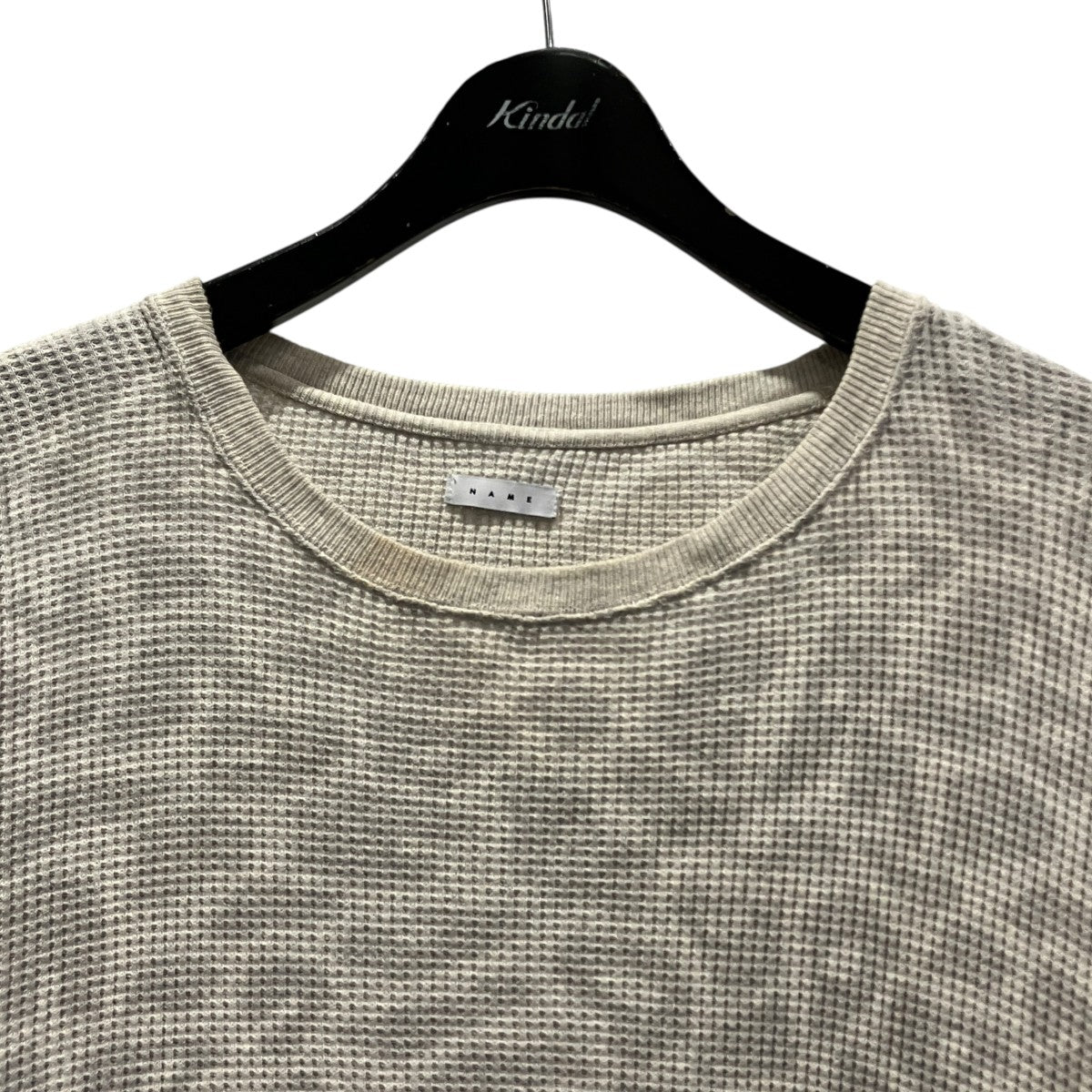 LEOPARD WAFFLE TAPED LOOSE SLEEVE TEEサーマルカットソーNMCU-033