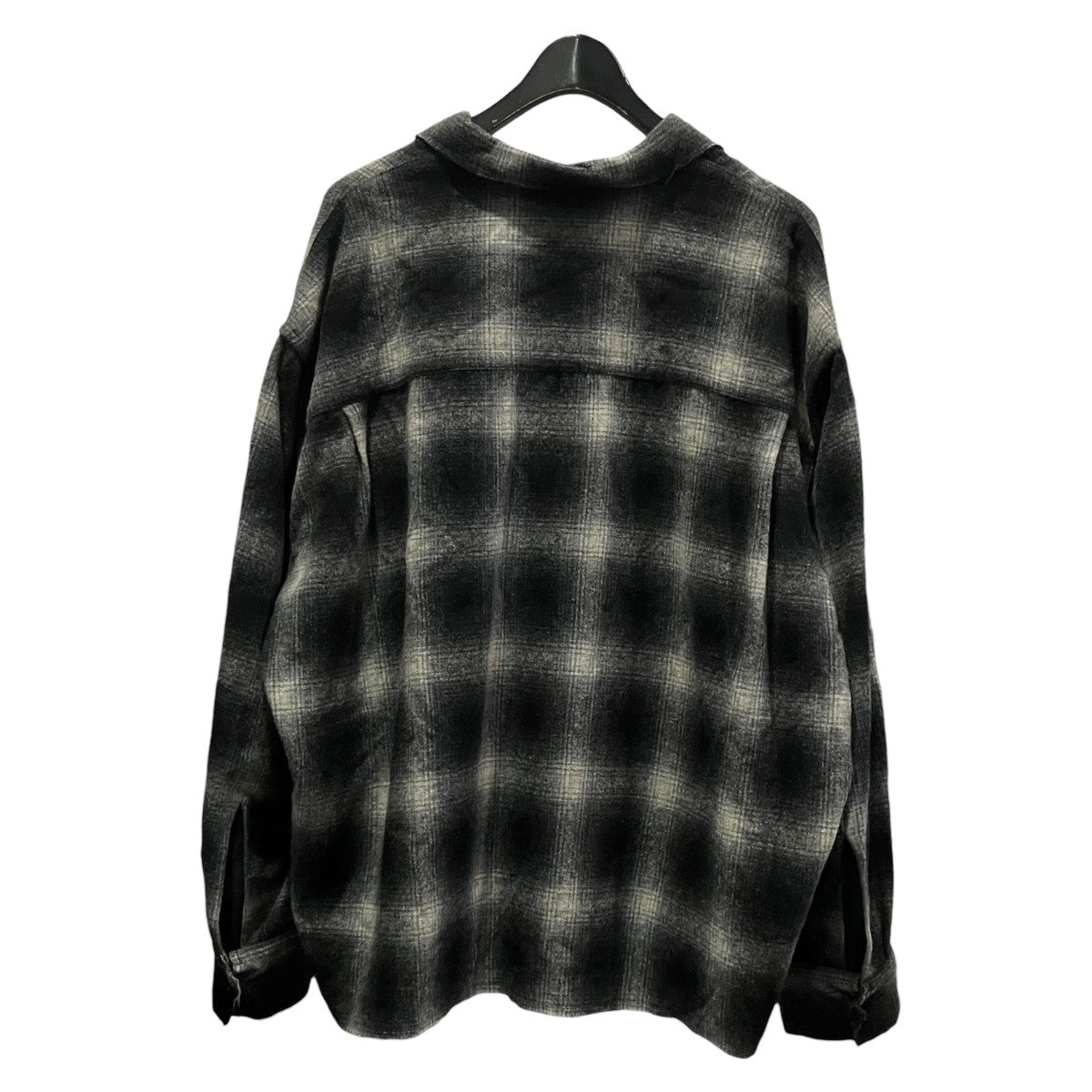 WOOL OMBRE CUT-OFF SHORT SHIRTチェックシャツNMSH-017