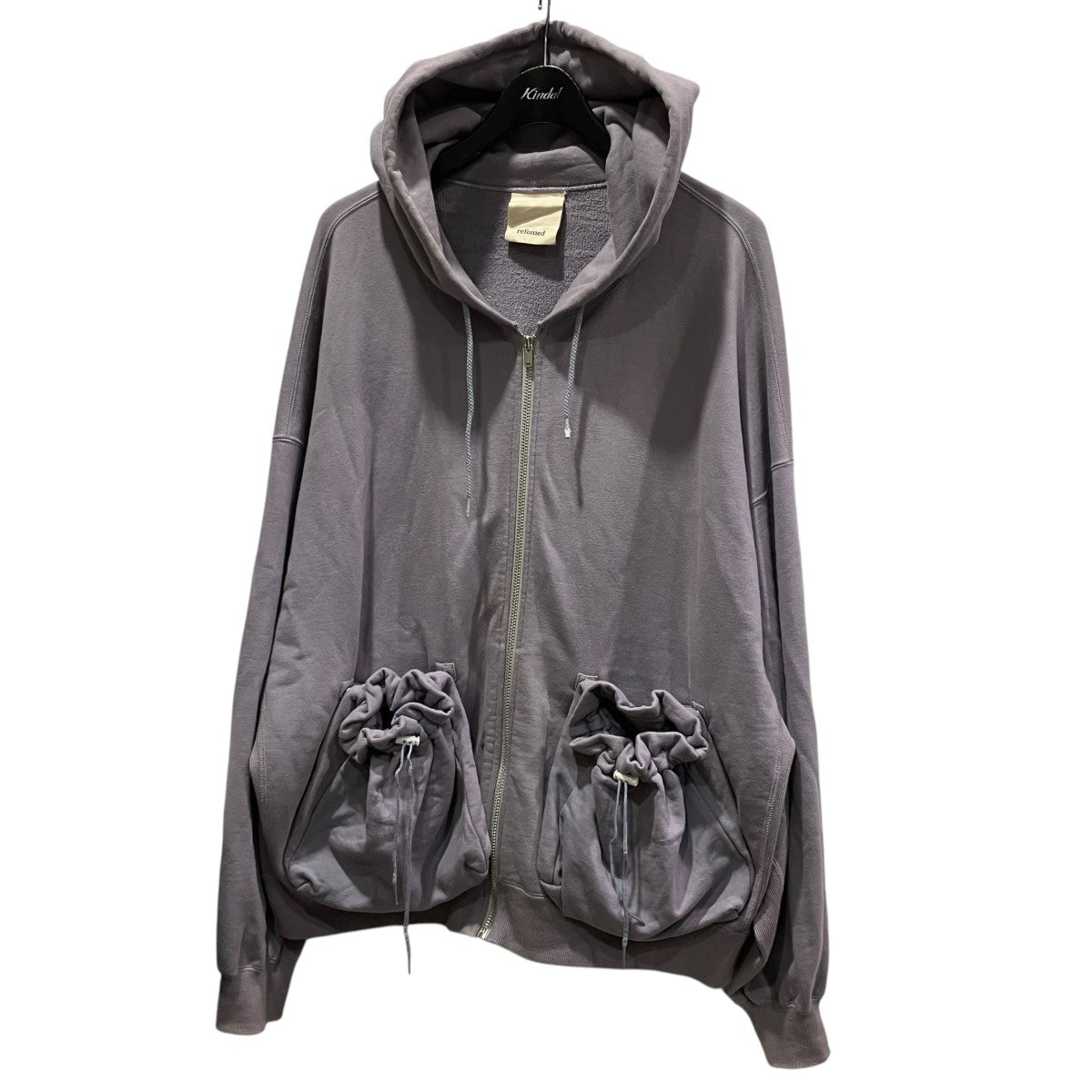 KINCHAKU ZIPUP HOODIE巾着ジップアップフーディRECU-022
