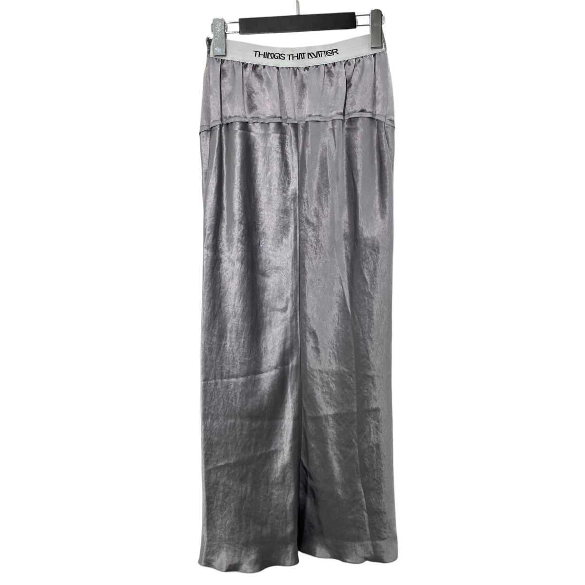 ACETATE SATIN MAXI SKIRTセンタースリットサテンスカート0582TM0119P
