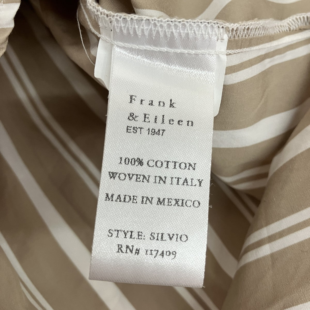 Frank＆Eileen ストライプスキッパーシャツ 古着・中古-6枚目のアイテム画像
